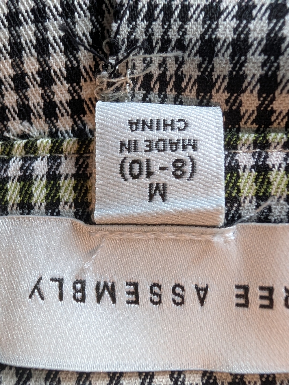 Free Assembly Cotton Plaid Pleated Skirt - Picture 5 of 8